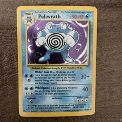 Poliwrath Unlimited Holo Rare Pokemon TCG Base Set 13/102 LP Free Shipping - Image 1