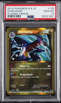 2013 POKEMON B&W PLASMA FREEZE #120 GARCHOMP PSA 10 - Image 1