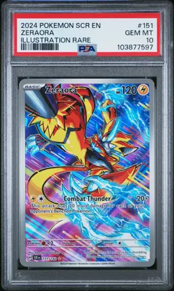 PSA 10 Zeraora #151 Pokemon Stellar Crown English 2024 - Image 1
