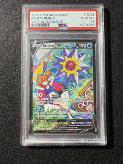 2022 POKEMON SWSH #TG13 FA/STARMIE V "ASTRAL RADIANCE" - PSA 10 GEM MINT (486) - Image 1