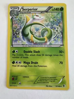 Pokemon Serperior 13/149 Boundaries Crossed Holo Rare - 2012 LP - Image 1