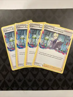 4x Colress's Experiment 155/196 x4 - Lost Origin - Pokemon TCG - Playset - NM - Image 1