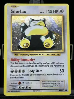 Pokemon TCG - Snorlax - XY179 - Holo Promo - XY Black Star Promos MP - Image 3