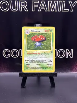 Pokemon TCG 1999 Jungle Unlimited Holo Rare Vileplume (15/64) Vintage HP - Image 1