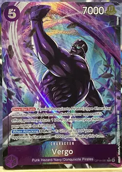 One Piece CCG - Vergo OP14-061 Alternate Art - The Azure Sea’s Seven - OP14 - Image 1