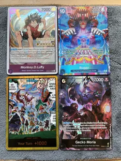 One Piece Luffy Judge Stamp Gold Don!! Buggy OP09-051 Alt Gecko AltPRB02 Bundle - Image 1