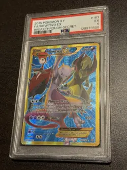 Pokemon XY Meet EX #163 Full Art Holo Secret Rare Card 2015 Breakthrough PSA 5 - Image 1