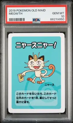 PSA 10 Meowth Old Maid Pokemon Card Pokemon Center 2019 GEM MINT - Image 1