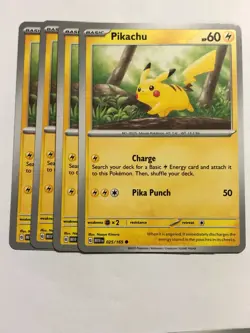 Pokemon Card 151 4x Playset Pikachu 025/165 Near Mint - Image 1