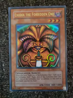 Vintage Yugioh Complete Dark Beginning 5 Card Exodia The Forbidden One Set DB1 - Image 2