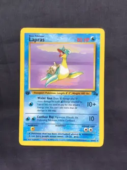 Pokemon Cards: Fossil 1st Edition Rare: Lapras 25/62 - Image 1
