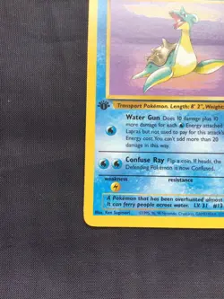 Pokemon Cards: Fossil 1st Edition Rare: Lapras 25/62 - Image 5