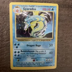 Pokemon Gyarados TCG Base Set Holo Card 6/102 Unlimited Rare LP Free Shipping - Image 1