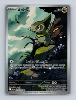 Axew 145 2025 Pokemon S&V Black Bolt Illustration Rare Card NM+ - Image 1
