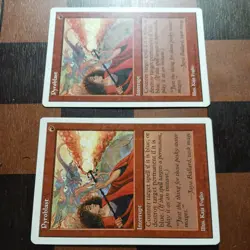 Mtg Pyroblast x2 LP 5th Edition Magic Cards - Image 1