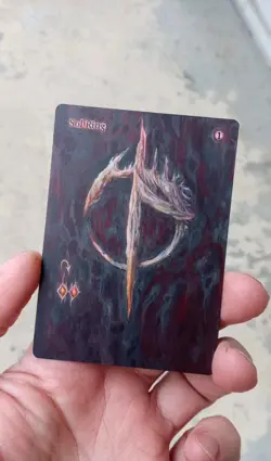 MtG Sol Ring Full Magic Altered Hand Painted Art Original Alter - Image 2