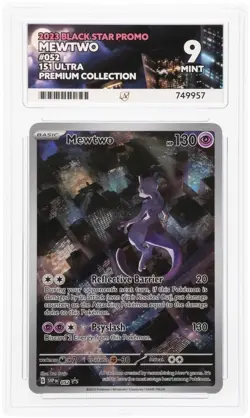 ACE 9 Mewtwo 151 UPC Black Star Promo SVP 052 MINT Graded Pokemon Card - Image 1