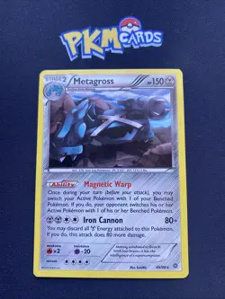 Pokemon TCG Metagross Ancient Origins 49/98 Cracked Ice Holo Rare LP. - Image 1