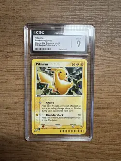 Pokemon TCG 2003 Pikachu #012 Black Star Promo Holo CGC 9 - Mint - Image 1