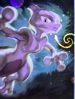 Pokemon Mewtwo Black Star Promo SM214 Holo Swirl Hidden Fates Pin Collection - Image 3
