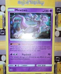 Pokemon Mewtwo Black Star Promo SM214 Holo Swirl Hidden Fates Pin Collection - Image 4