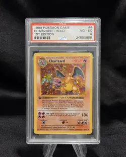 1999 POKEMON BASE SET 1ST EDITION #4 CHARIZARD-HOLO PSA 4 - Image 1