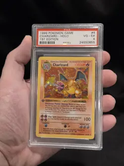 1999 POKEMON BASE SET 1ST EDITION #4 CHARIZARD-HOLO PSA 4 - Image 3