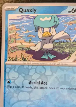 Quaxly 050/191 Reverse Holo Common Scarlet & Violet: Surging Sparks Pokemon TCG - Image 2