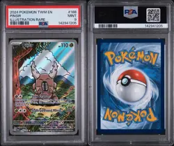 2024 POKEMON TWM EN-TWILIGHT MASQUERADE ILLUSTRATION RARE #168 PINSIR PSA 9 - Image 3