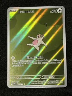 Pokemon Karte Bummelz SSP 212/191 Sturmische Funken Deutsch NM Full Art Rare - Image 1