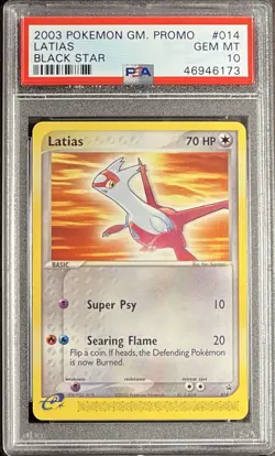 2003 Pokemon Black Star Promo 014 Latias PSA 10 Gem Mint - Image 1