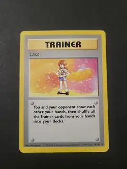 MP Pokemon TCG Lass Trainer 75/102 Base Set Shadowless Rare Vintage - Image 1