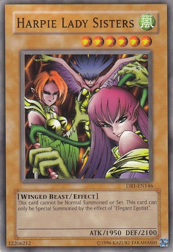 Harpie Lady Sisters DB1-EN146 N/Mint YUGIOH Card - Image 1