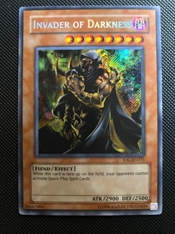 Yugioh Invader of Darkness IOC-EN111 Secret Rare LP/VLP Original - Image 1