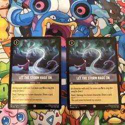 Let the Storm Rage On 199/204 Common Rise of the Floodborn Disney Lorcana TCG x2 - Image 1