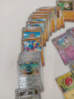 Pokemon TCG By Nintendo, Various Loose Trading Card Bundle, Mixed Types w/ Case - Image 2