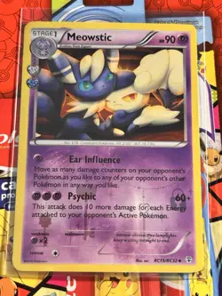 Pokemon TCG Meowstic Radiant Collection Holo Card RC15/RC32 Near Mint Condition - Image 1