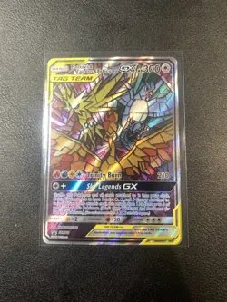 Pokemon TCG Moltres Zapdos Articuno GX Hidden Fates SM210 Promo Card Near Mint - Image 1