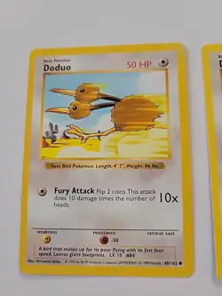 Pokemon TCG Duo Of Doduo Base Set Unlimited Common Cards - Image 2