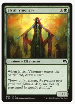 Elvish Visionary | MTG ORI | Elf Tribal ETB Card Draw Pauper EDH Staple | LP - Image 1