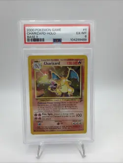 Pokemon Base Set 2 Charizard Holo Rare Card 4/102 PSA 6 EX-MT - Image 1