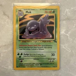 Muk 1999 Fossil 13/62 Holo Pokemon Card - Holographic - Image 1