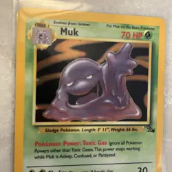 Muk 1999 Fossil 13/62 Holo Pokemon Card - Holographic - Image 2