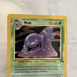 Muk 1999 Fossil 13/62 Holo Pokemon Card - Holographic - Image 3