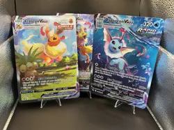 JUMBO CARD SET Vaporeon VMAX SWSH182 Jolteon VMAX SWSH184 Flareon VMAX SWSH180 - Image 1