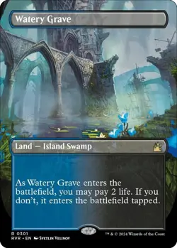 Watery Grave (Borderless) - Ravnica Remastered (RVR) NM Magic: The Gathering - Image 1