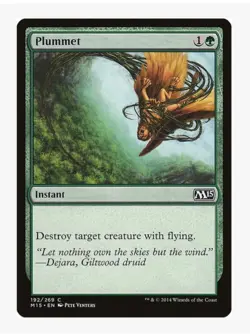 Plummet | Magic 2015 M15 | Pauper Sideboard Staple | Anti-Flying Hate | LP - Image 1