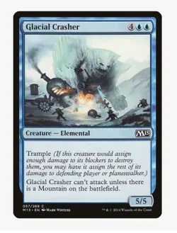Glacial Crasher | MTG Magic 2015 Core Set M15 | Blue Elemental Trample | LP - Image 1