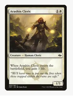 Arashin Cleric | Fate Reforged (FRF) | MTG | Human Cleric | Life Gain | LP - Image 1