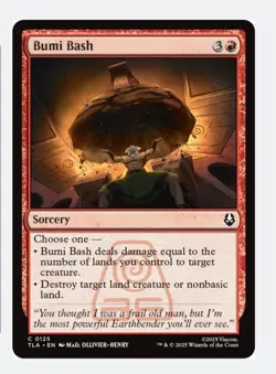 Bumi Bash | MTG The Last Airbender | Sorcery Destroy Nonbasic Land Damage | NM - Image 1